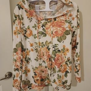 Lightweight floral hoody